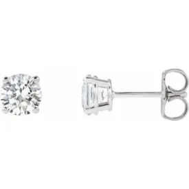 14K White 1 CTW Natural Diamond Stud Earrings