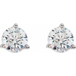 14K White Gold 1 CTW Natural Diamond Stud Earrings