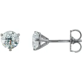 14K White Gold 1 CTW Natural Diamond Stud Earrings