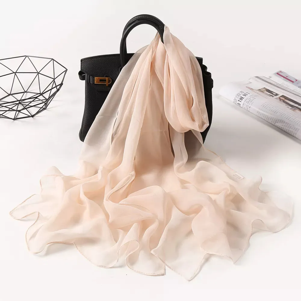 2023 New Fashion Spring/Summer Women solid Headband Beach Silk Scarf Shawls Female Long Wraps Panama Beach Sunscreen Hijab