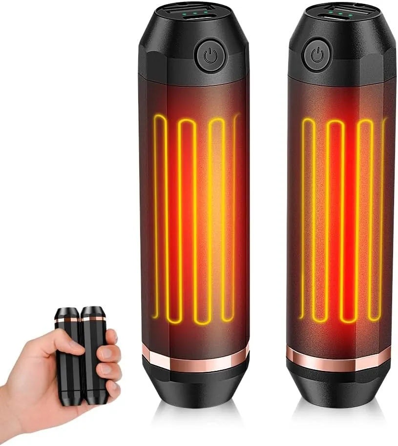 3-in-1 Hand Warmers Rechargeable 10000mAh, Electric Hand Warmer with Power Bank, Flashlight, 2 Pack 360Heating Portable Pocket Heater, Gifts for Men, Women, Hunting, Camping Accessories