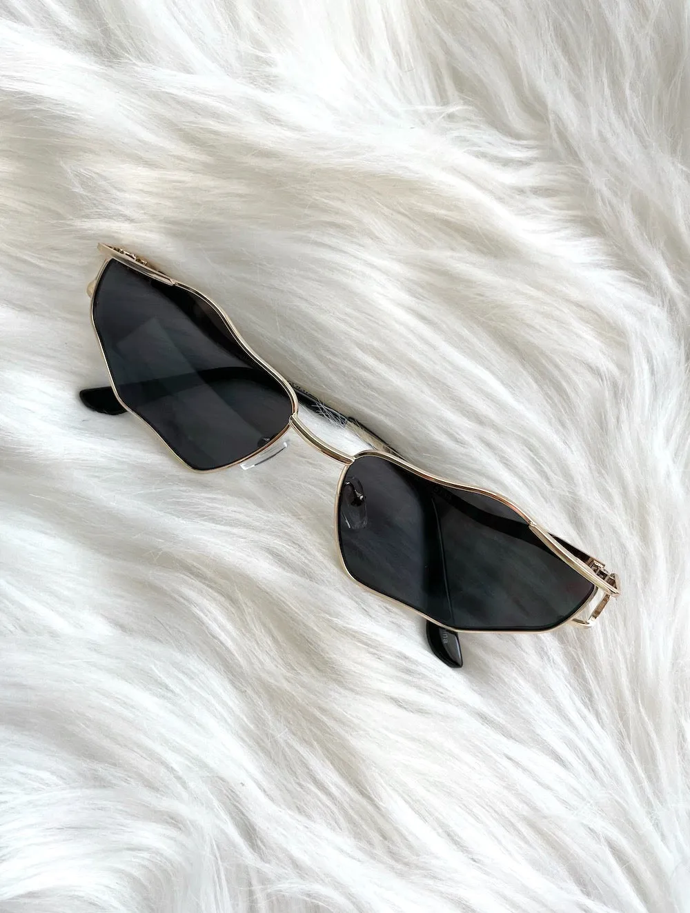 Acid Trip Squiggly Gold Wire Frame Sunglasses