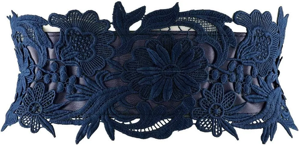 Ayliss Women's Lace Waist Belt Obi Bowknot Cinch Wide Belt Bow Tie Wrap Boho Corset Dress Waist Band Pu Leather