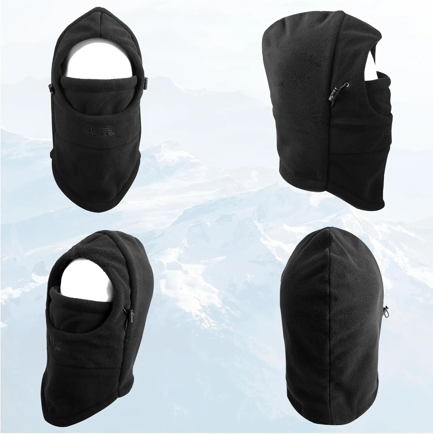 Azarxis Kids Children's Balaclava Hat Fleece Ski Face Mask Winter Cap Adjustable Double Neck Warmer