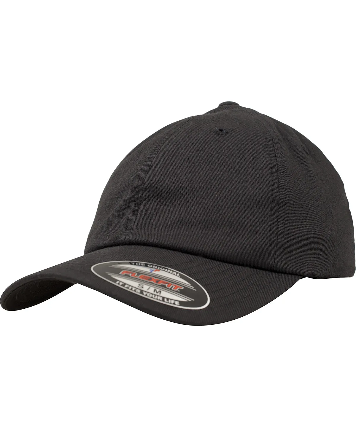Black - Flexfit cotton twill dad cap (6745)