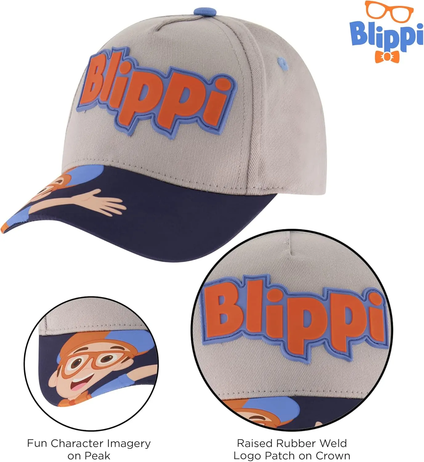 Boys' Cocomelon and Blippi Toddler Baseball Cap, Features Jj, Totom and Yoyo, Kids Hat for Ages 2-4