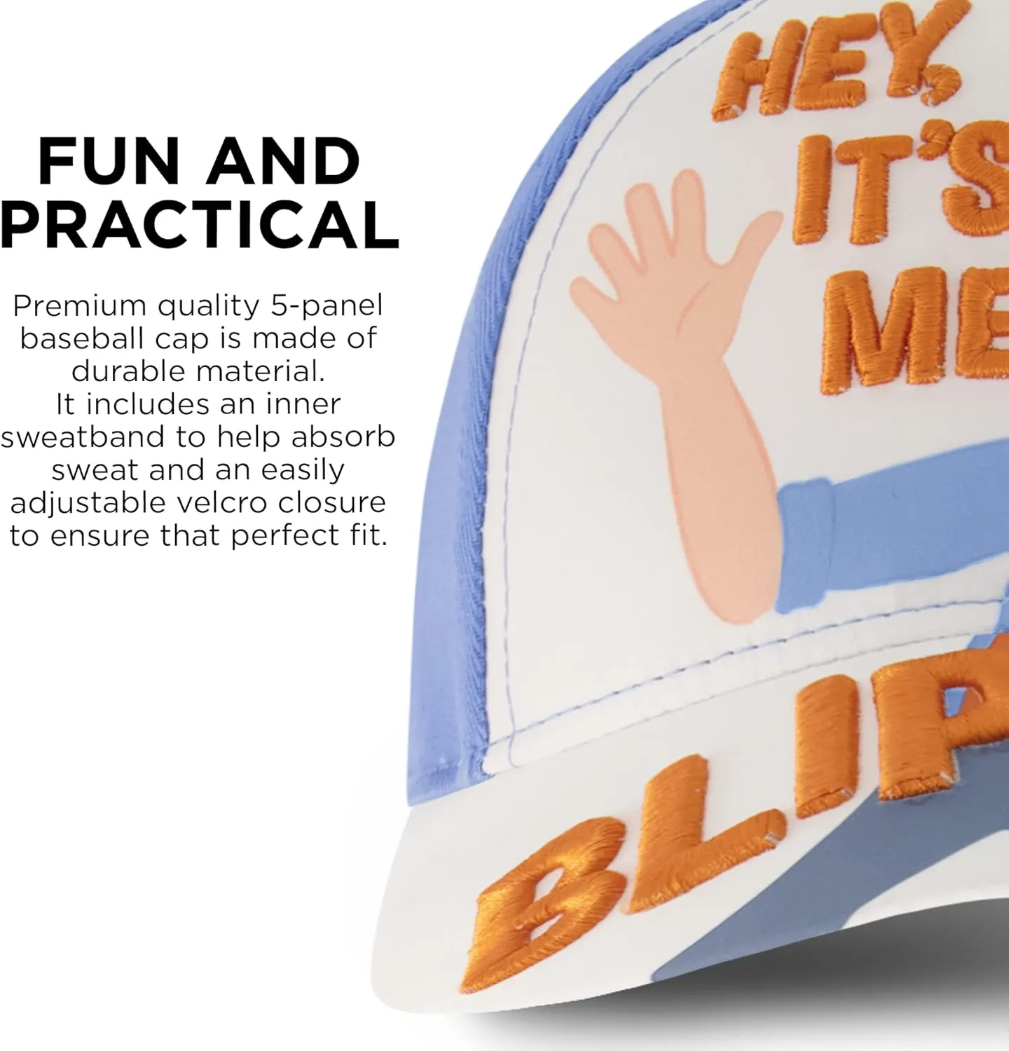 Boys' Cocomelon and Blippi Toddler Baseball Cap, Features Jj, Totom and Yoyo, Kids Hat for Ages 2-4