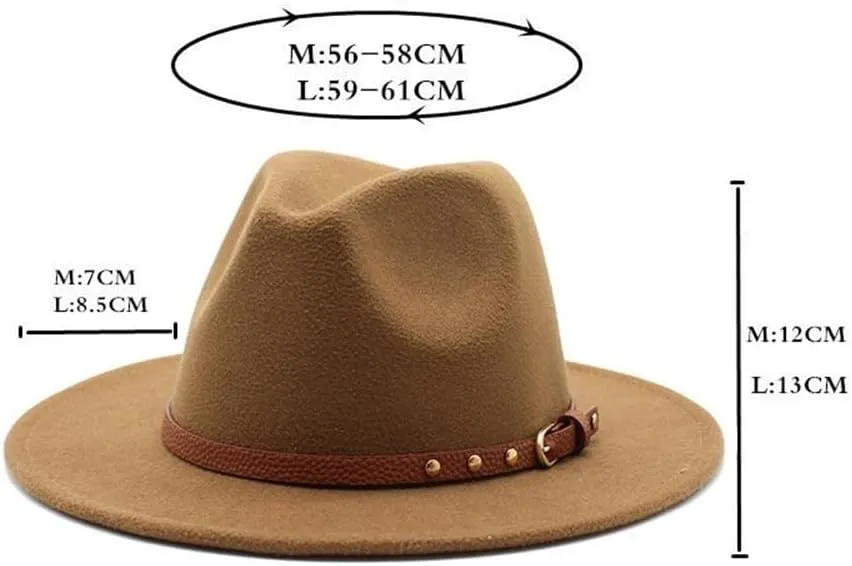 British Style Jazz Top Hat Autumn and Winter New Woolen Hats Simple Felt Big Brim Fashion Flat Brim Hat Fengyan Cowboy Hats