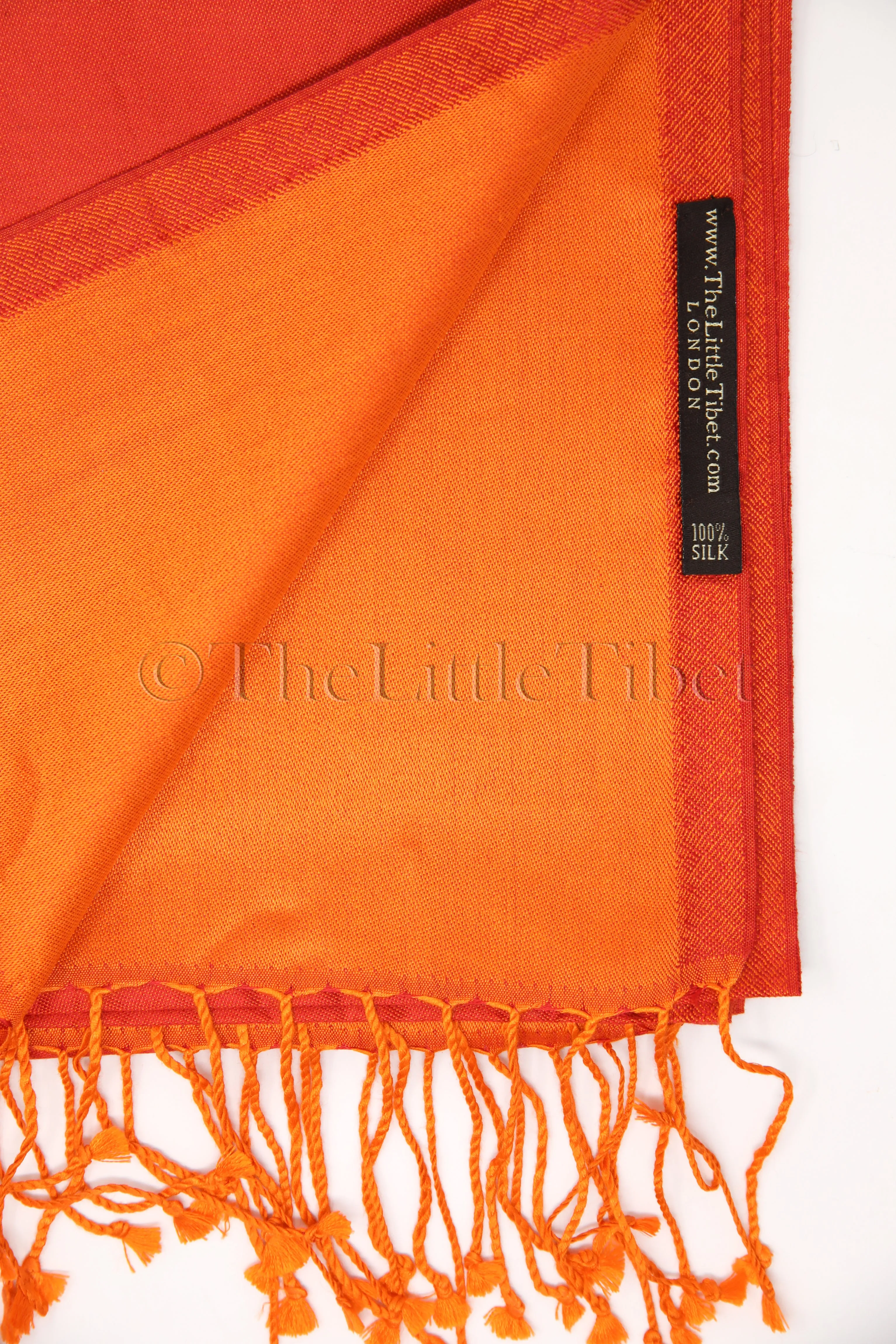 Cathy Orange Silk Scarf - TTM280