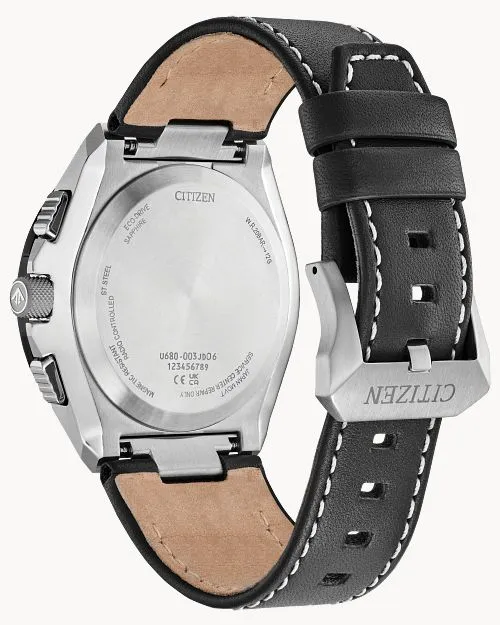 Citizen Promaster Skyhawk A-T Black Dial Leather Strap Watch JY8149-05E