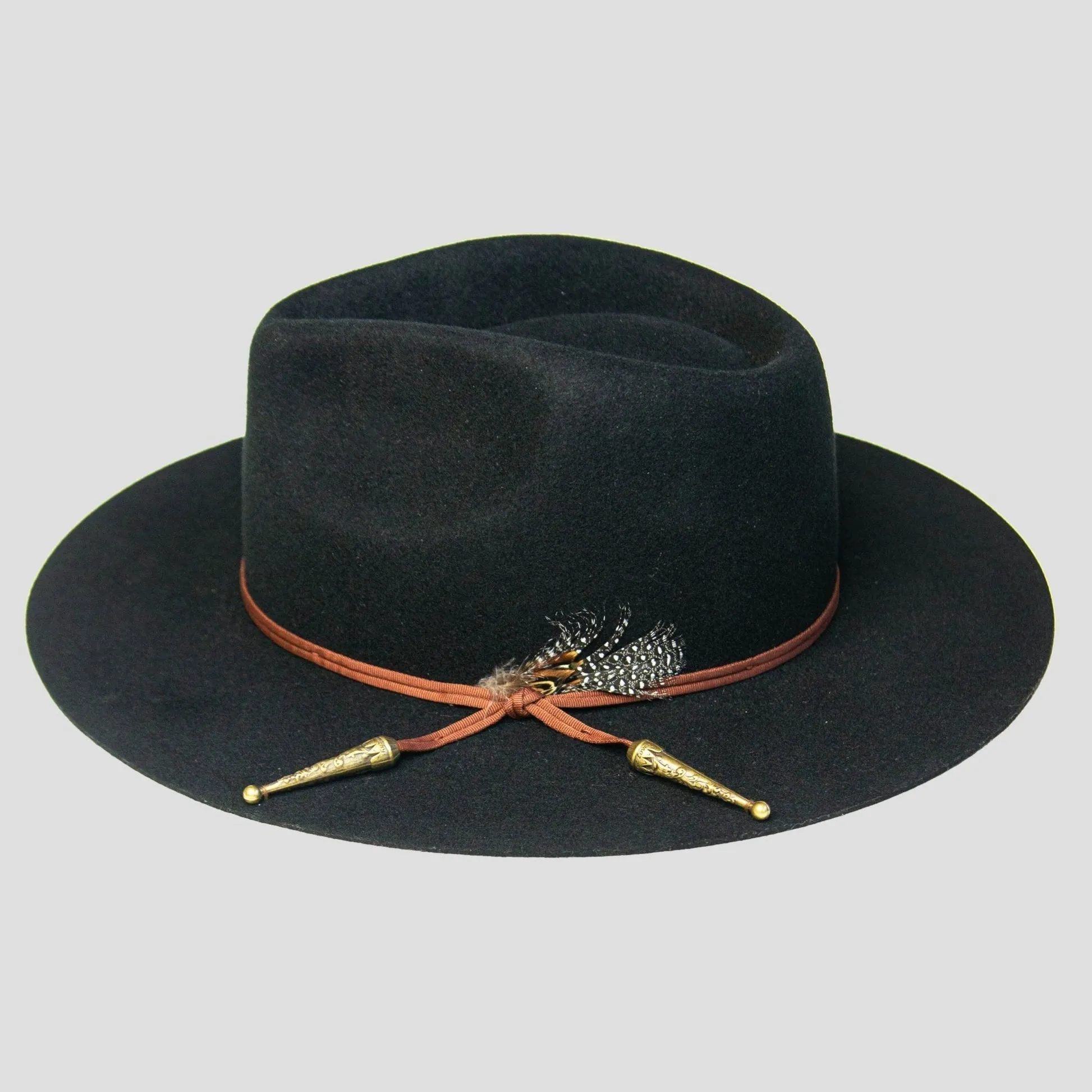 Classic Men's Felt Fedora Hat  - Taupe