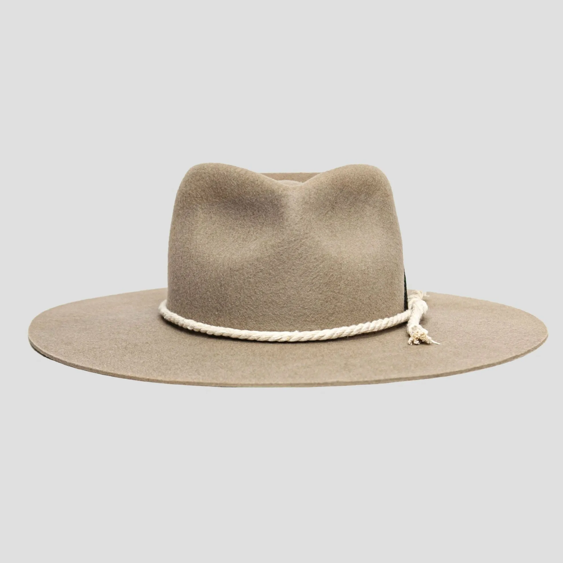 Classic Men's Felt Fedora Hat  - Taupe