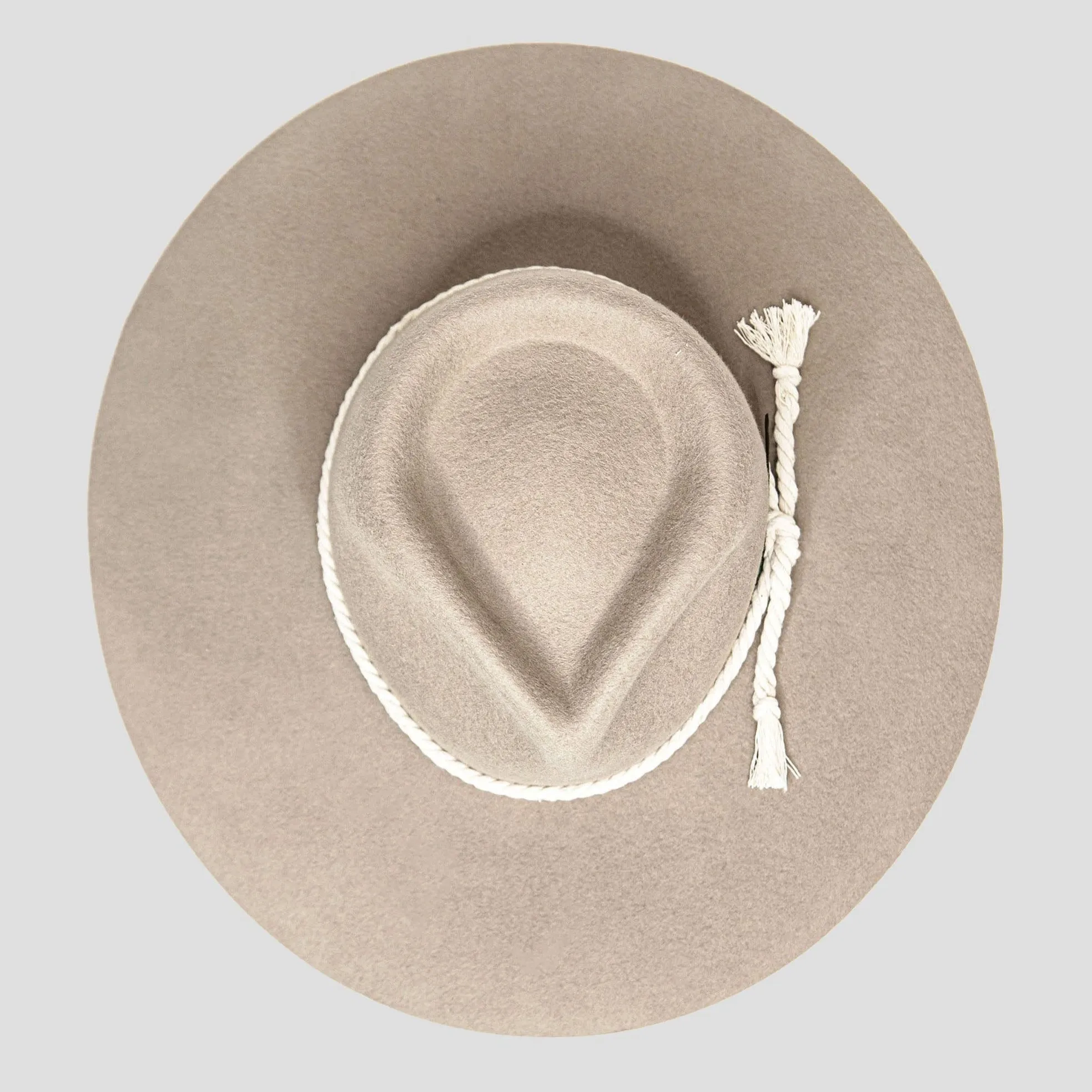 Classic Men's Felt Fedora Hat  - Taupe