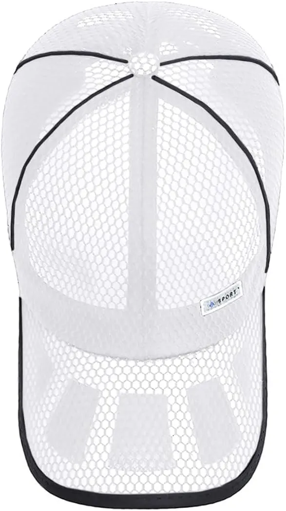 FASHIXD Mesh Baseball Cap for Men Women Summer Running Sports Hat Breathable Quick Dry Trucker Hats