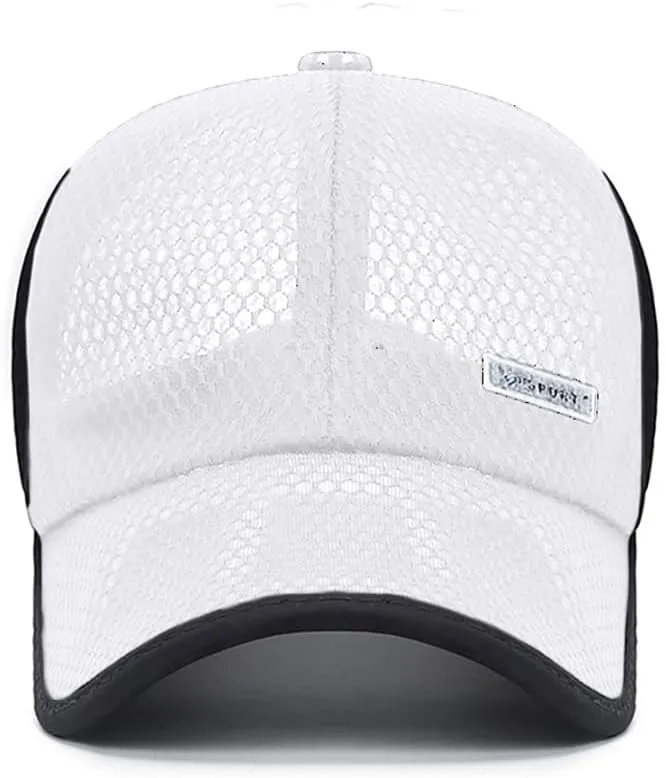 FASHIXD Mesh Baseball Cap for Men Women Summer Running Sports Hat Breathable Quick Dry Trucker Hats