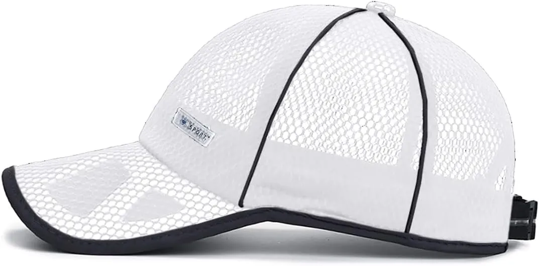 FASHIXD Mesh Baseball Cap for Men Women Summer Running Sports Hat Breathable Quick Dry Trucker Hats