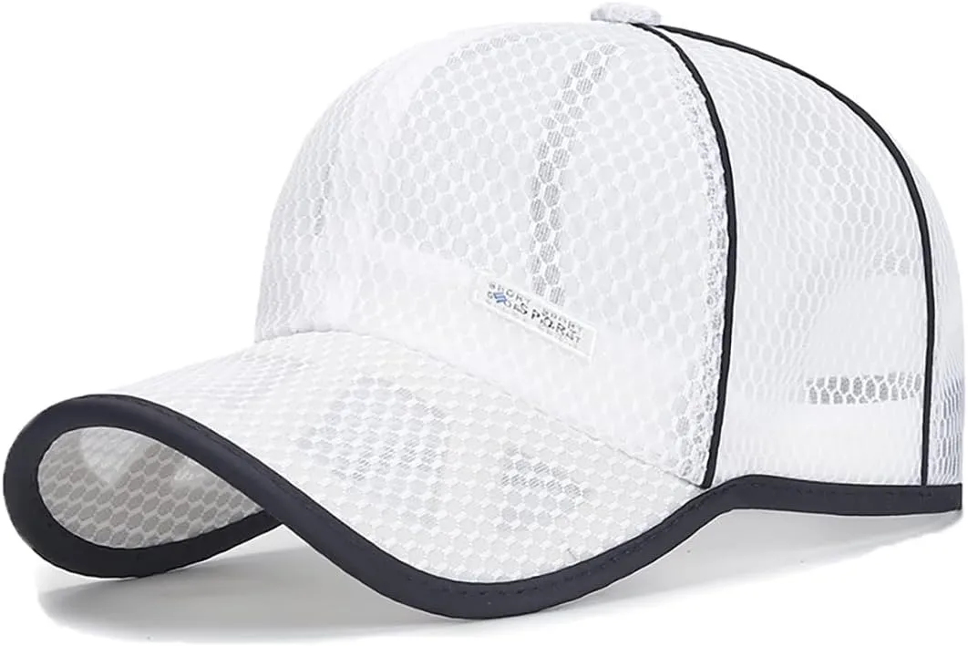 FASHIXD Mesh Baseball Cap for Men Women Summer Running Sports Hat Breathable Quick Dry Trucker Hats