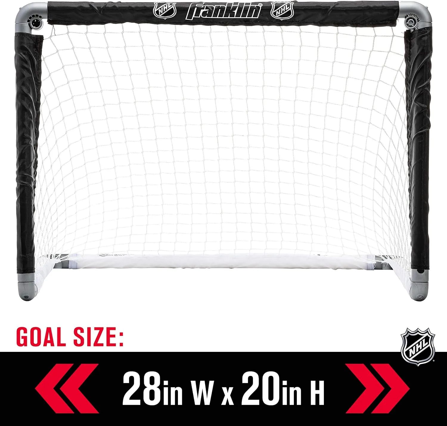 Franklin Sports NHL Kids Mini Hockey Goal Set - (2) Mini   Knee Hockey Goals, (4) Youth Sticks, (2) Goalie Sticks   (4) Foam Balls - Knee   Mini Hockey Set
