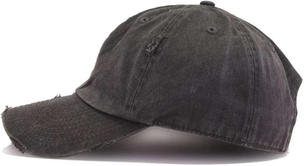 Fuck Cancer Vintage Baseball Cap Embroidered Cotton Adjustable Distressed Dad Hat