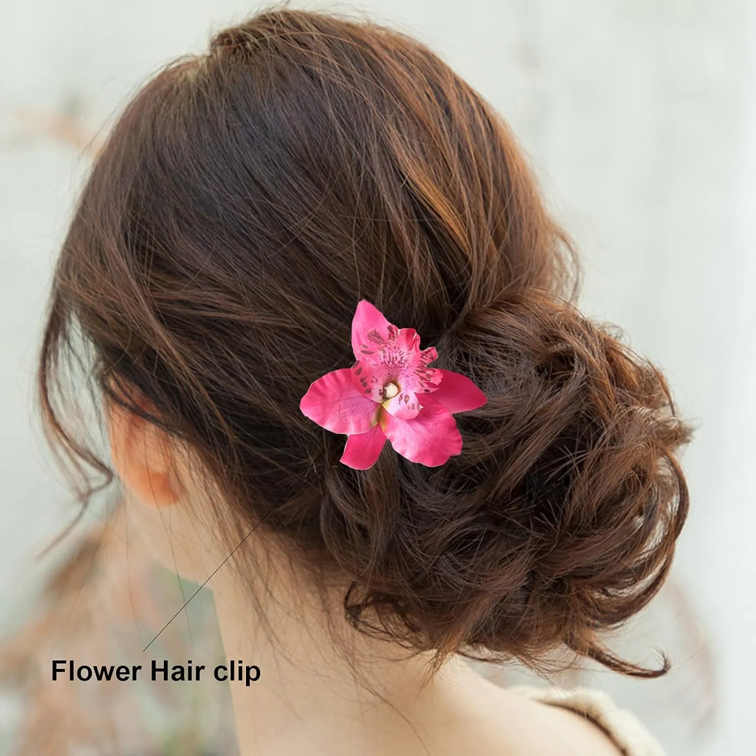 Hawaiian Leis Headband Wristbands Flower Hair Clips Luau Tropical Women Necklace Headpiece Hair Bands Hairband Bracelets Summer Beach Pool Cosplay Dress Up Birthday Party Decorations Supplies Rose