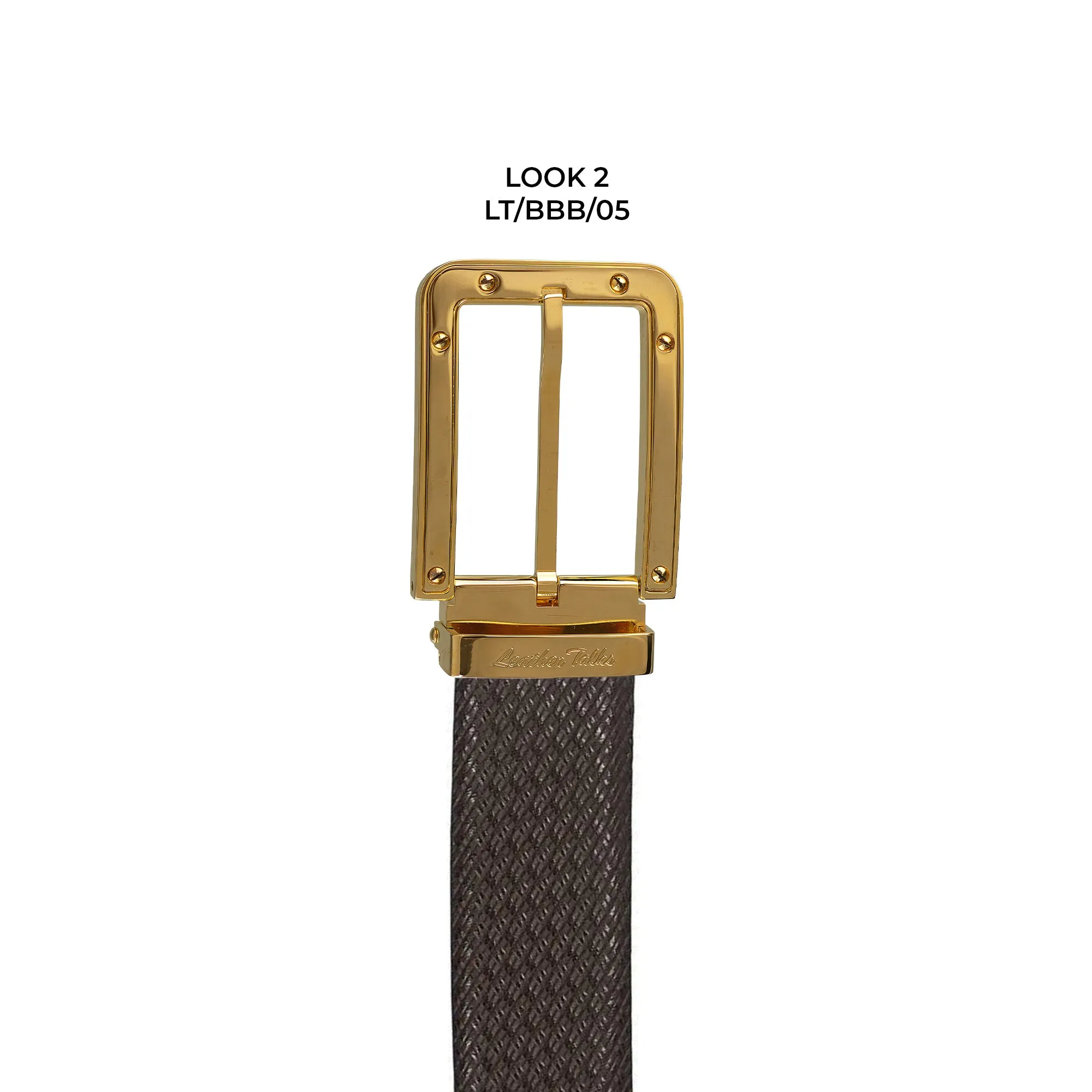 Italian Small Weave | Genuine Leather | Luxury Leather Belt for Men | Color - Brown