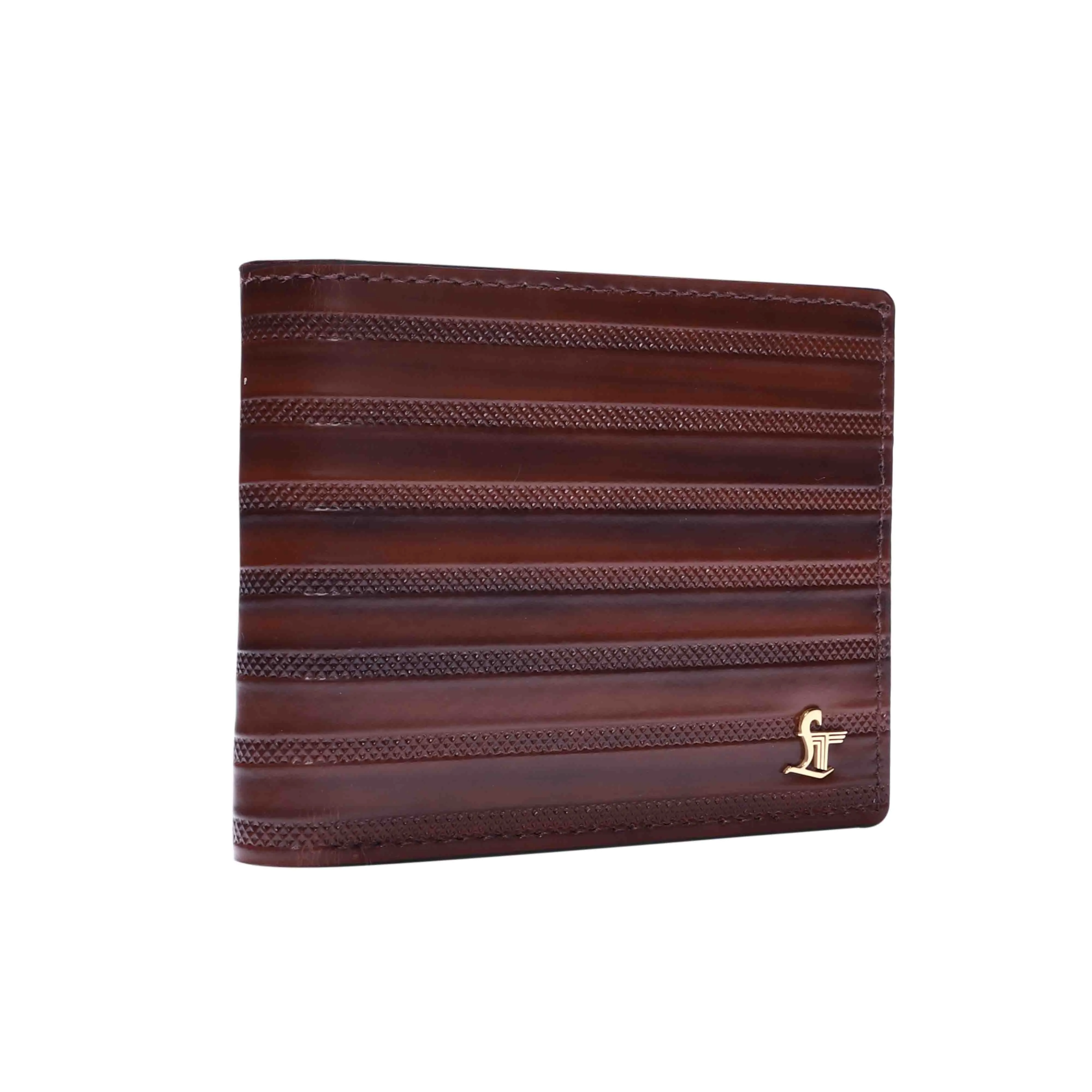 Italian VT Stripe | Genuine Leather Wallet and Belt Gift Set | Wallet and Belt Combo | Plus Size Mens Belts | Colour: Brown