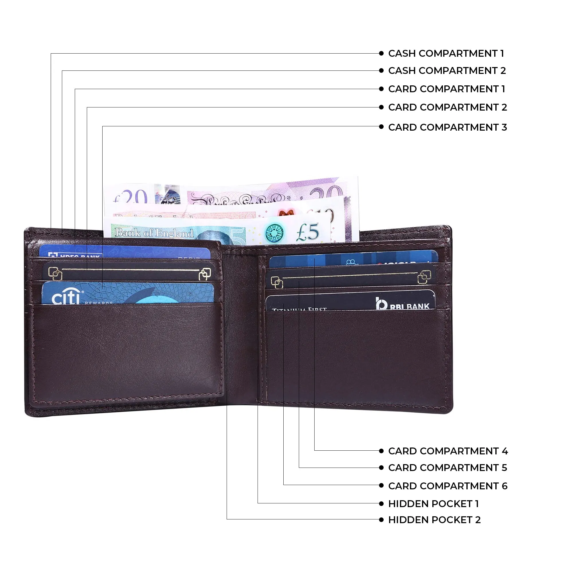 Italian VT Stripe | Genuine Leather Wallet and Belt Gift Set | Wallet and Belt Combo | Plus Size Mens Belts | Colour: Brown