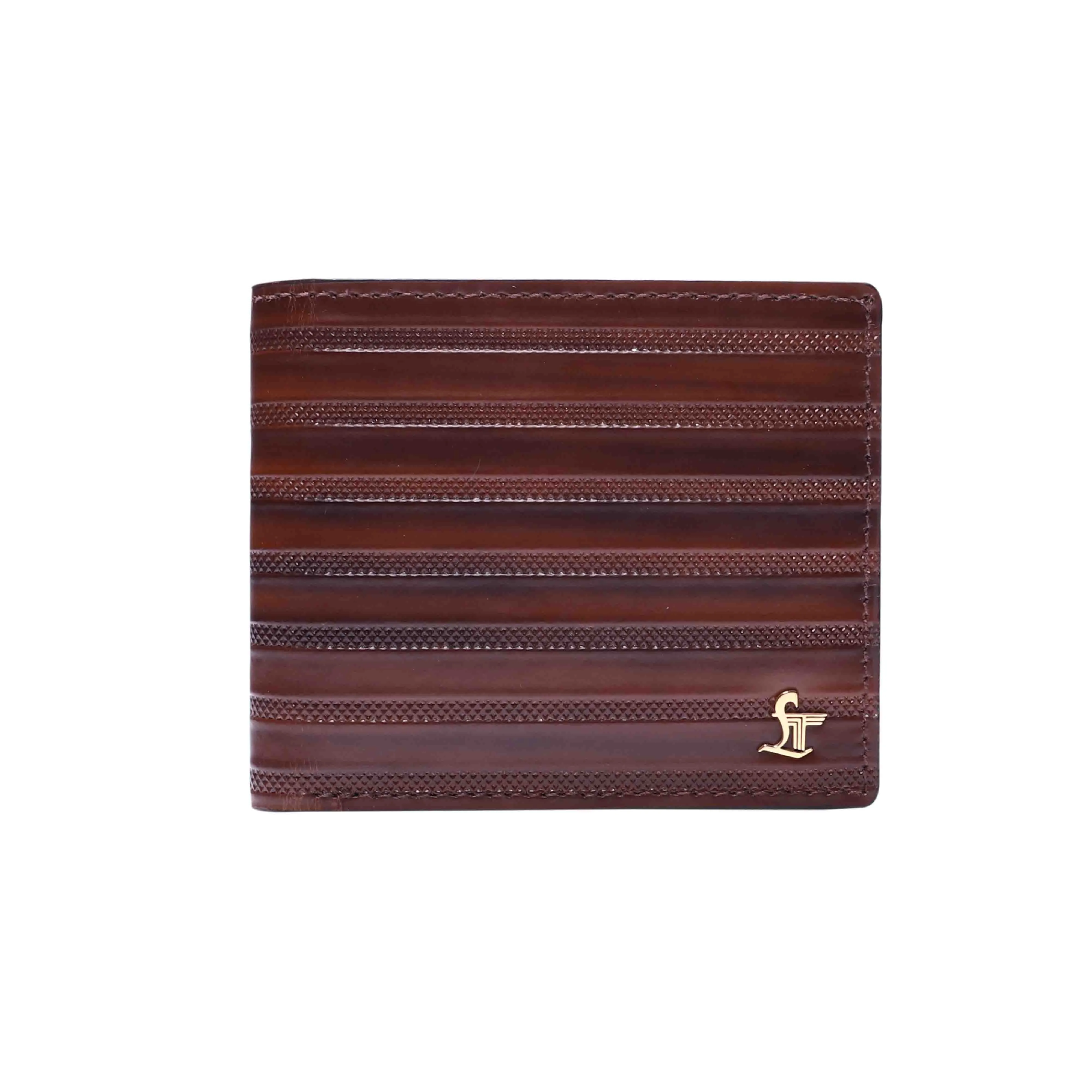 Italian VT Stripe | Genuine Leather Wallet and Belt Gift Set | Wallet and Belt Combo | Plus Size Mens Belts | Colour: Brown