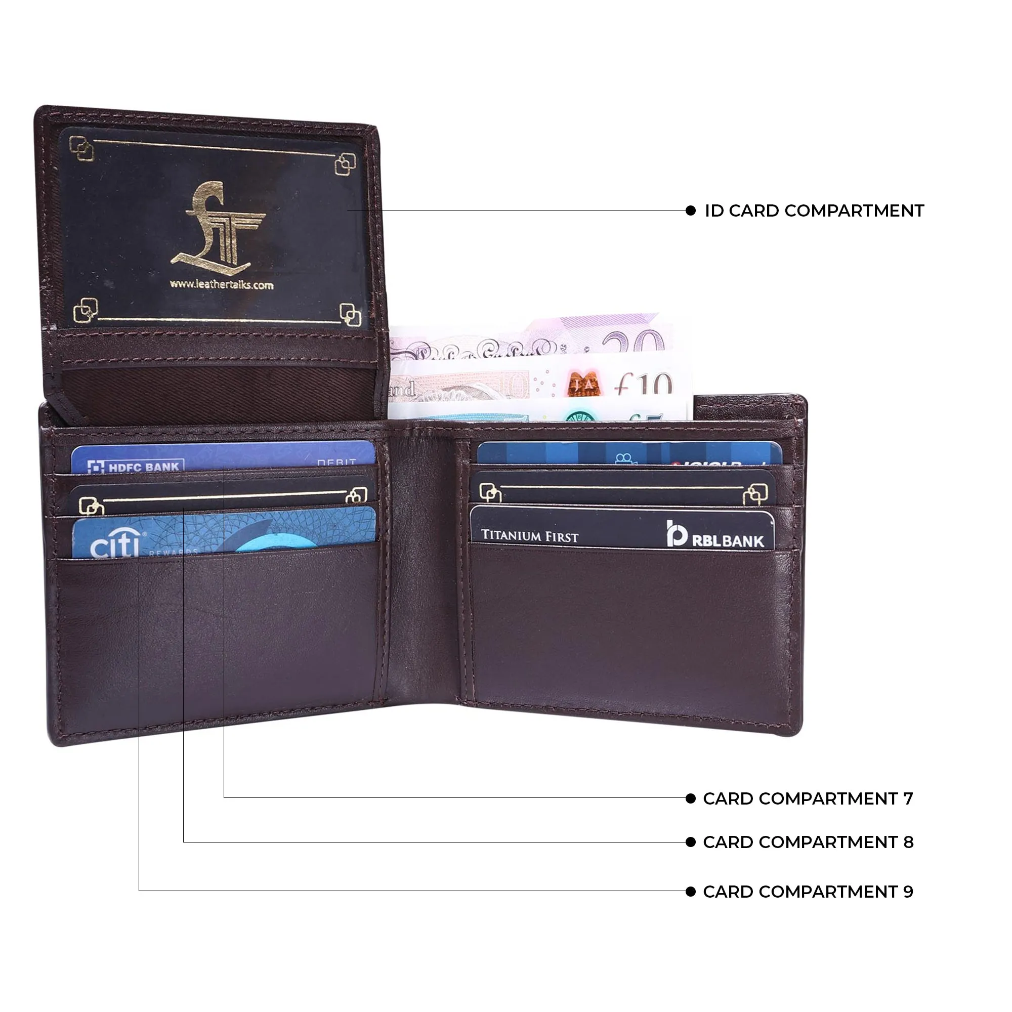 Italian VT Stripe | Genuine Leather Wallet and Belt Gift Set | Wallet and Belt Combo | Plus Size Mens Belts | Colour: Brown