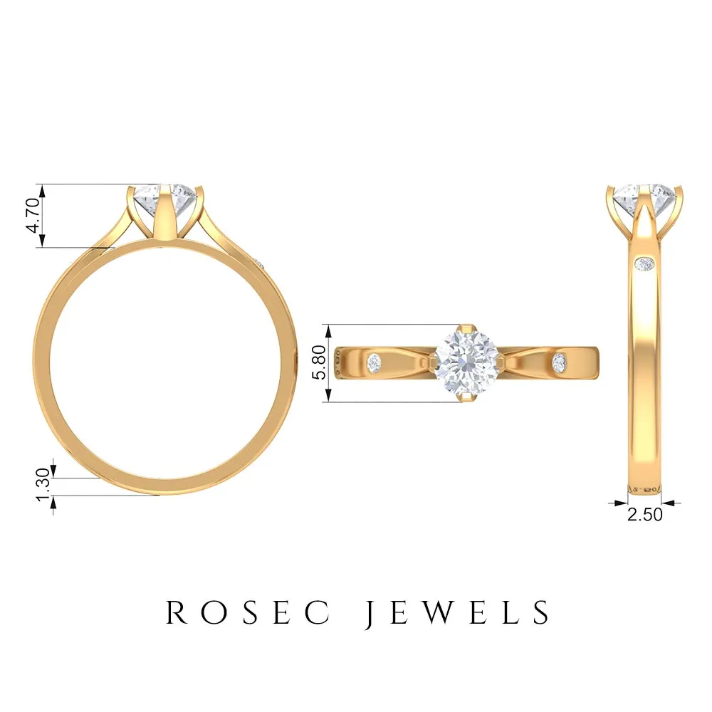 Lab Grown Diamond Solitaire Promise Ring