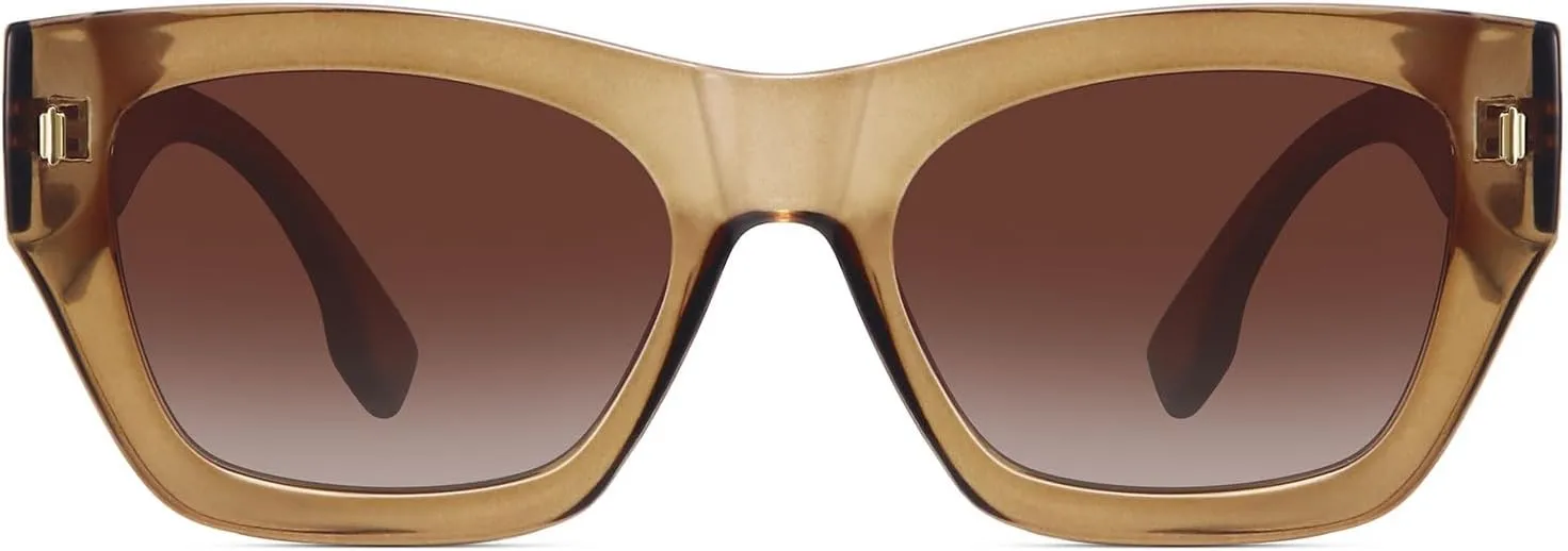 Large Cateye Polarized Sunglasses for Women Men Retro Trendy Square Sunnies FZN819