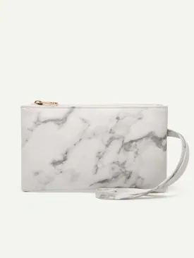 Marble Pattern Clutch Bag