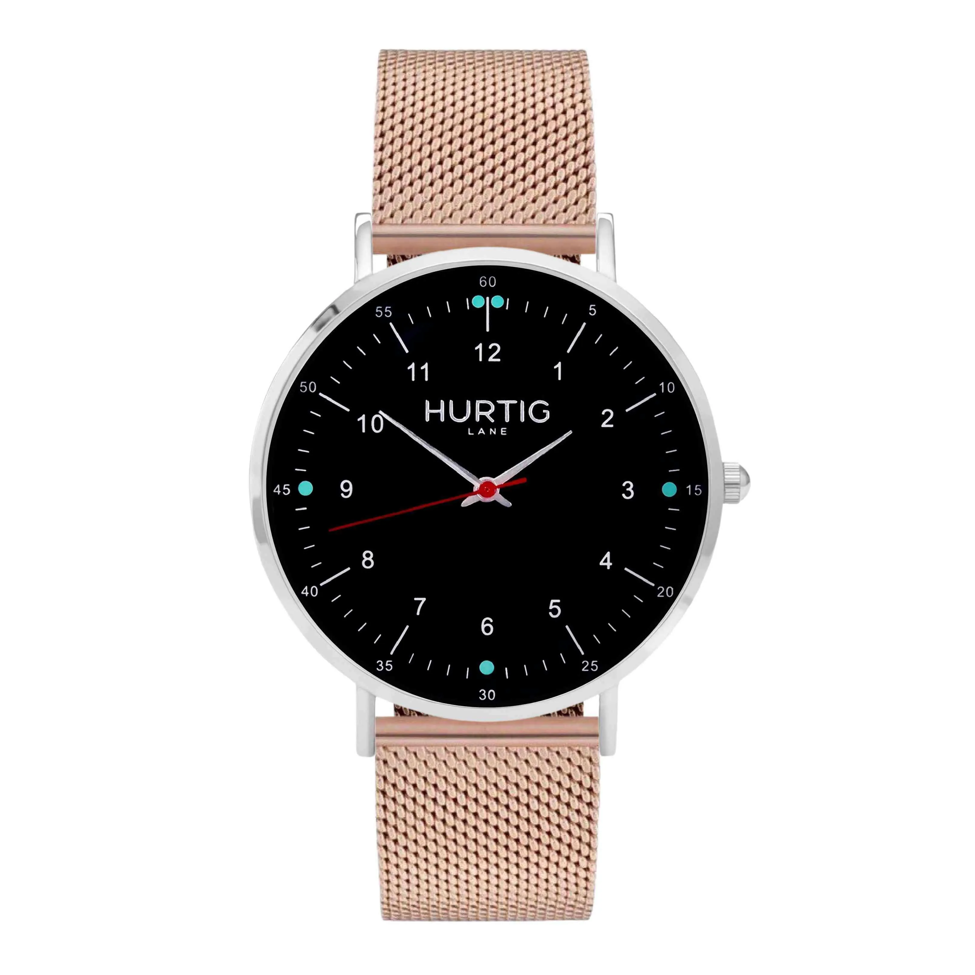 Moderno Stainless Steel Watch Silver, Black & Silver