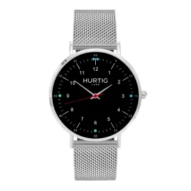 Moderno Stainless Steel Watch Silver, Black & Silver
