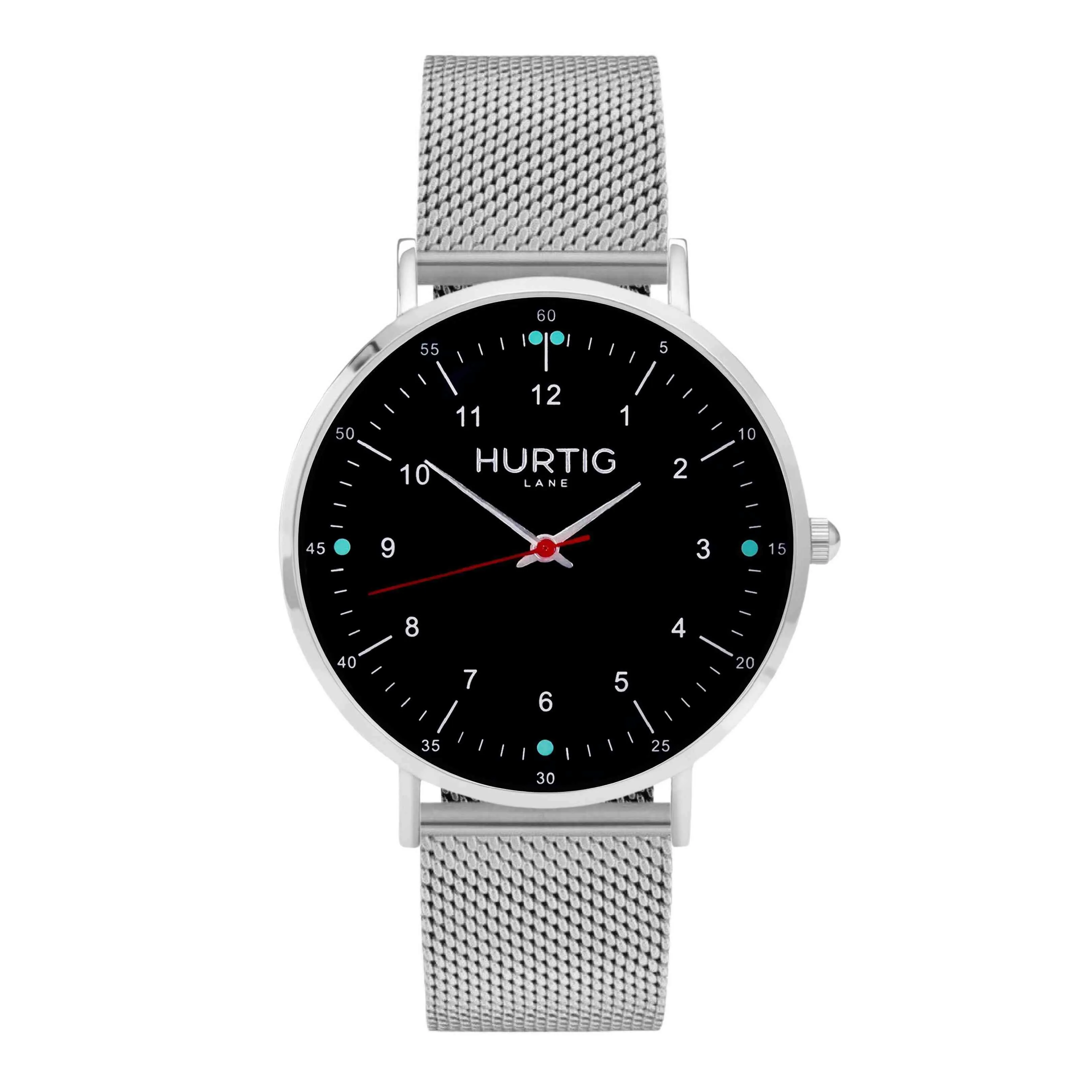 Moderno Stainless Steel Watch Silver, Black & Silver