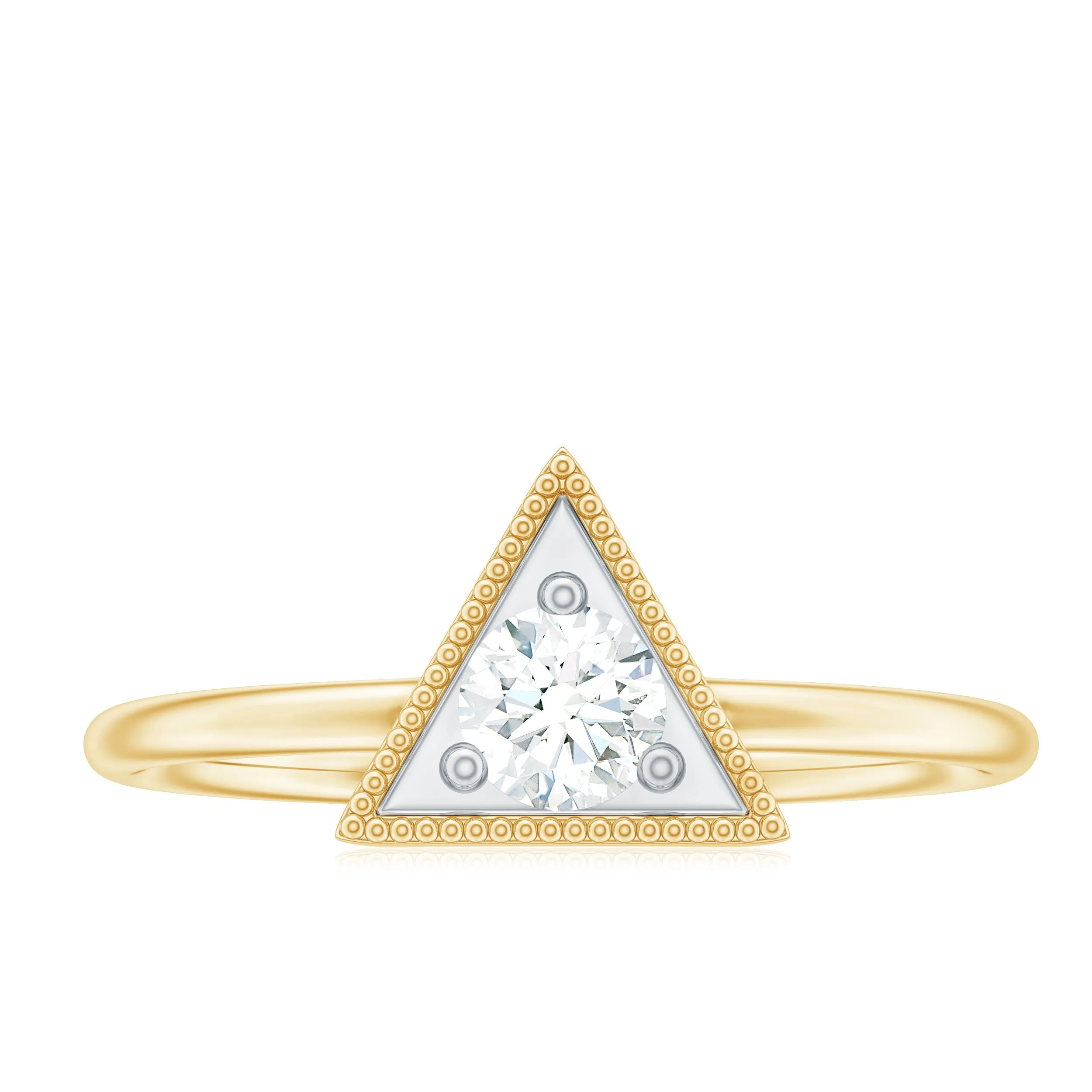 Natural Diamond Dainty Triangle Promise Ring