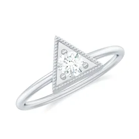 Natural Diamond Dainty Triangle Promise Ring