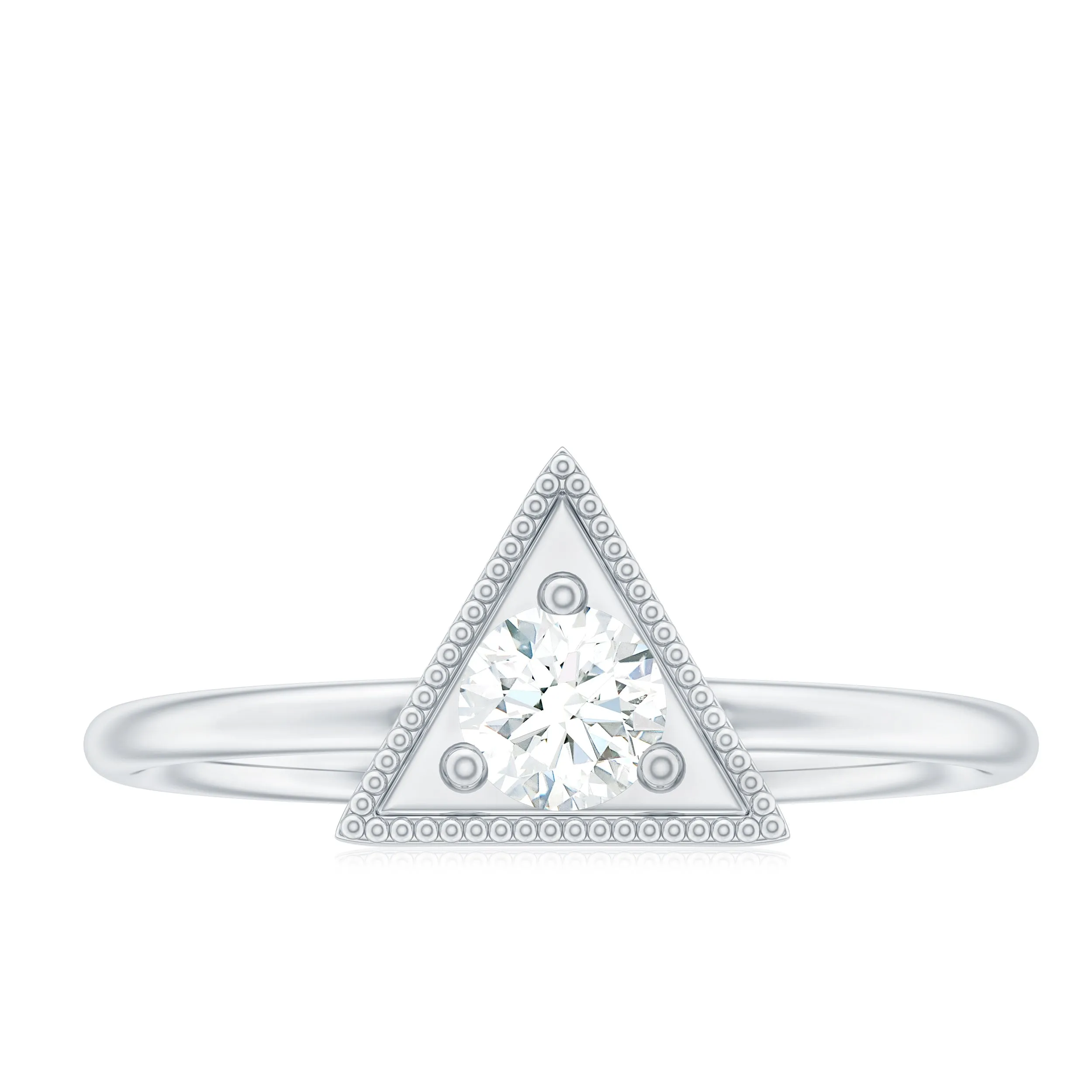Natural Diamond Dainty Triangle Promise Ring