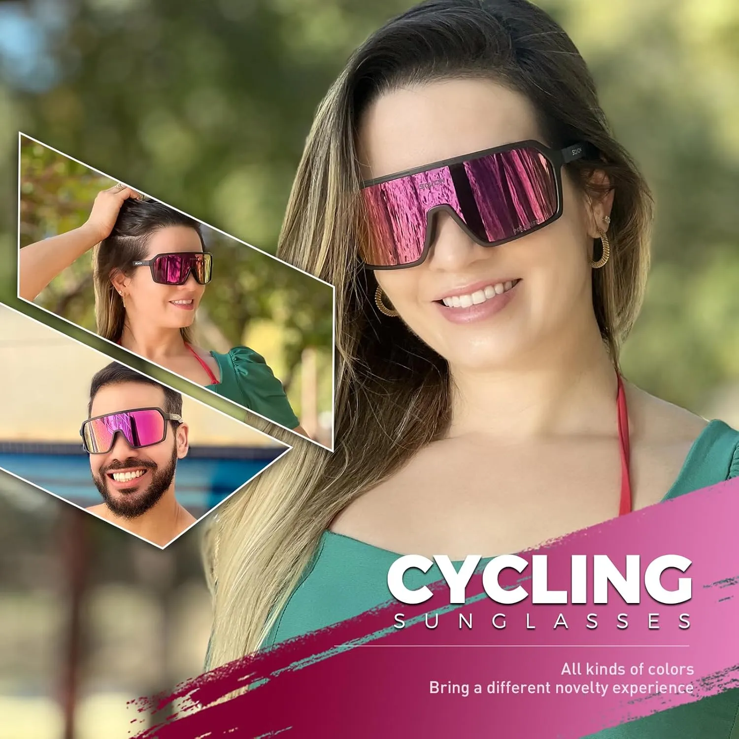 Polarized Cycling Glasses Sport Sunglasses MTB BMX Men Women Running Driving Fishing Golf S61