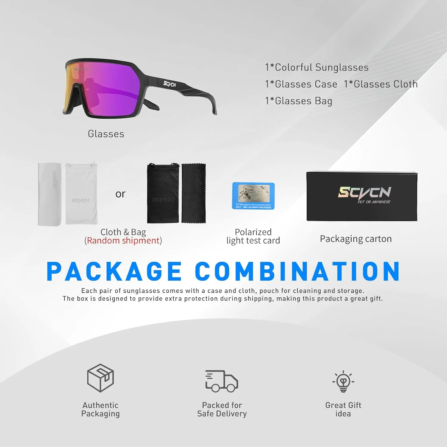 Polarized Cycling Glasses Sport Sunglasses MTB BMX Men Women Running Driving Fishing Golf S61