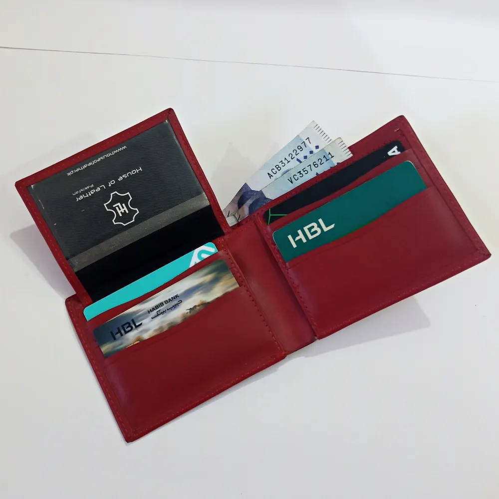 Red Leather Men's Wallet