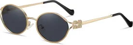 Retro Oval Sunglasses for Women Men UV400 Protection Stylish Vintage Shades Trendy Fashion Metal Frames Sun Glasses