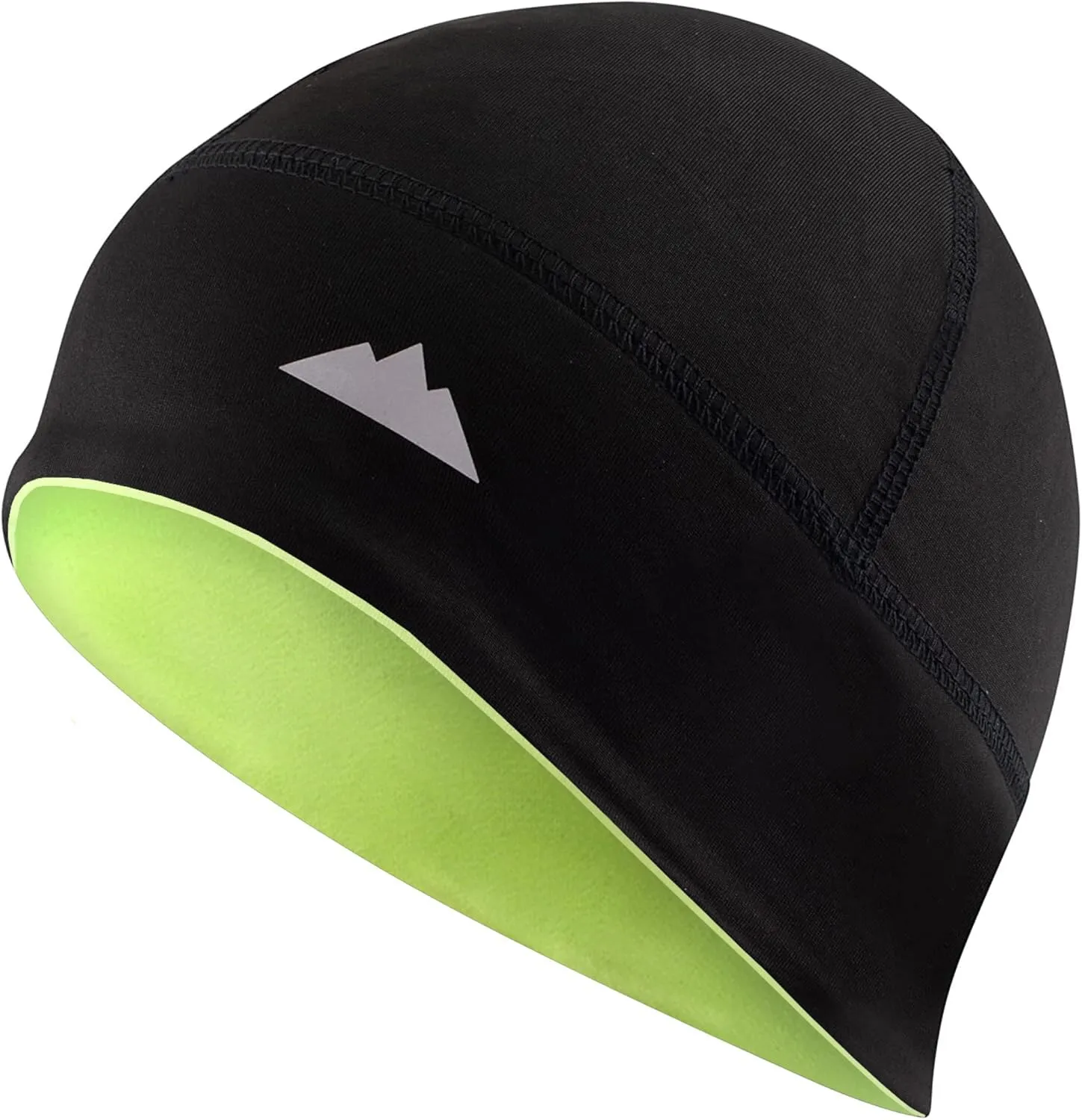 Tough Headwear Skull Cap - Skull Caps for Men and Women - Motorcycle Bike or Football Helmet Liner - Warm Mens Womens Head Liners - Running Beanie Hat - Reversible Black and Yellow
