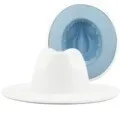 Two tone red bottom Fedora Hat