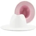 Two tone red bottom Fedora Hat