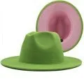 Two tone red bottom Fedora Hat