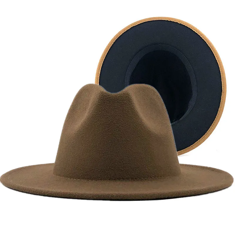 Two tone red bottom Fedora Hat