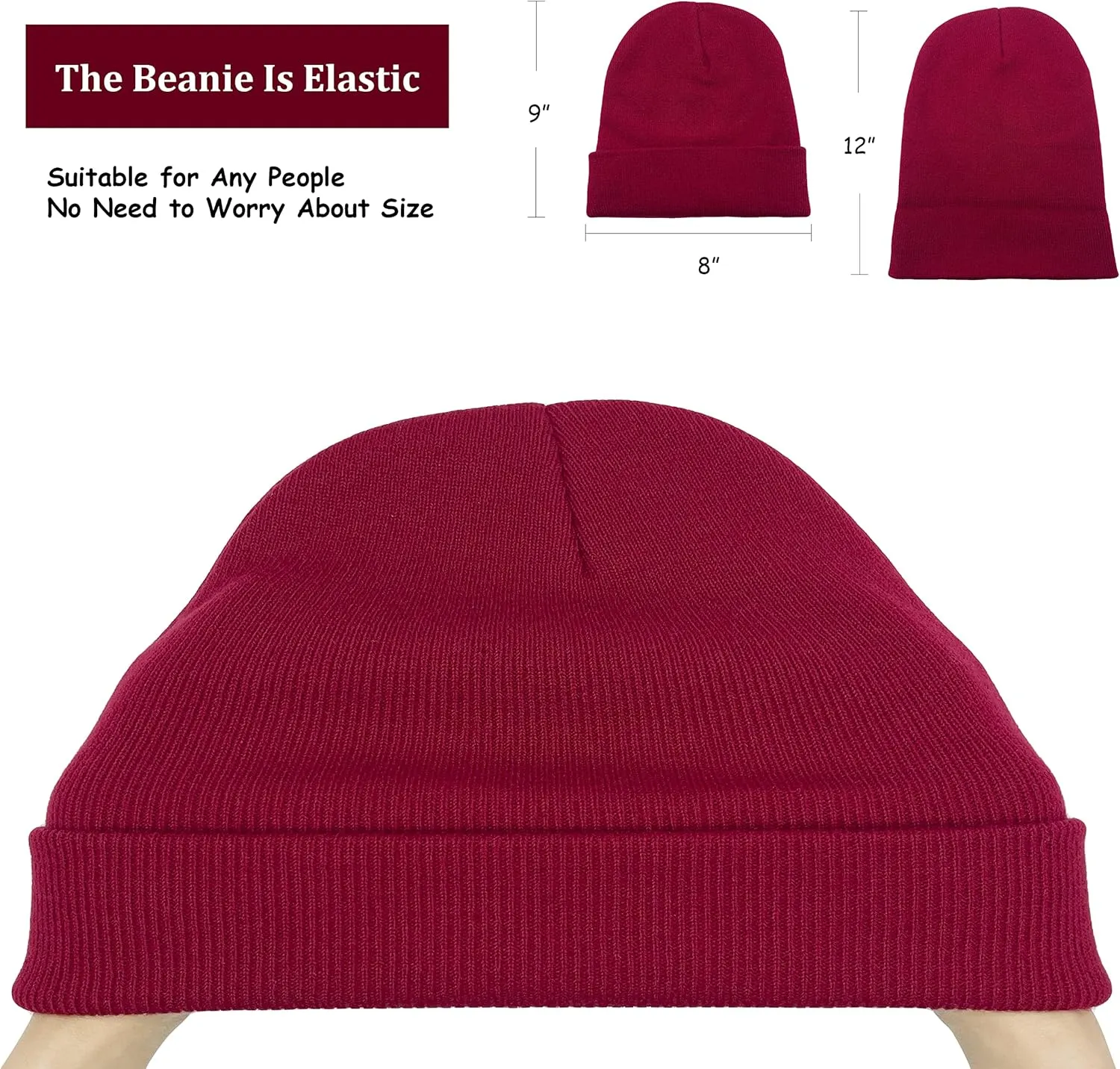 Unisex Knit Soft Warm Cuffed Beanie Hat Winter Camo Hats for Men Women