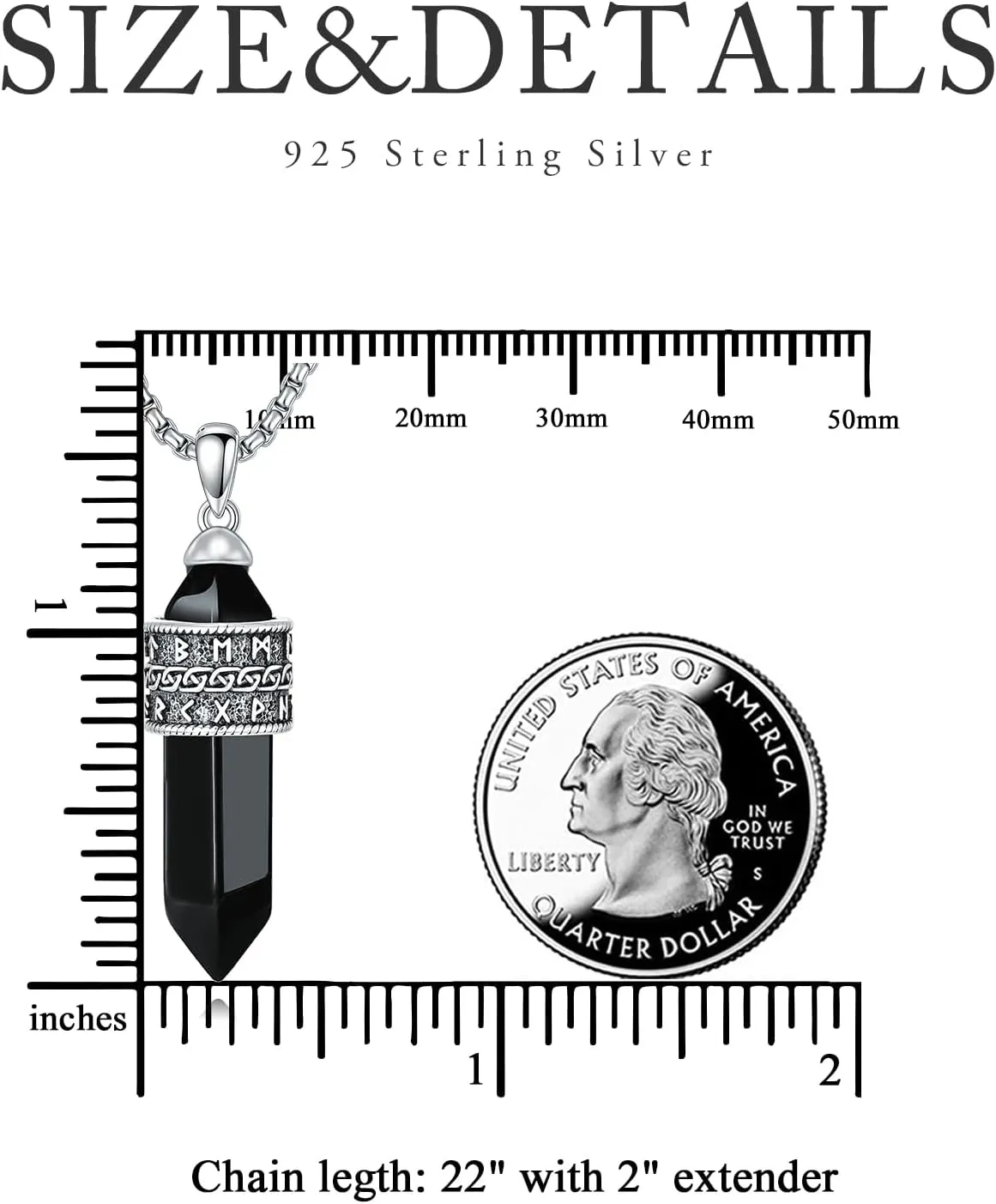 Viking Necklace 925 Sterling Silver Norse Nordic Jewelry for Men