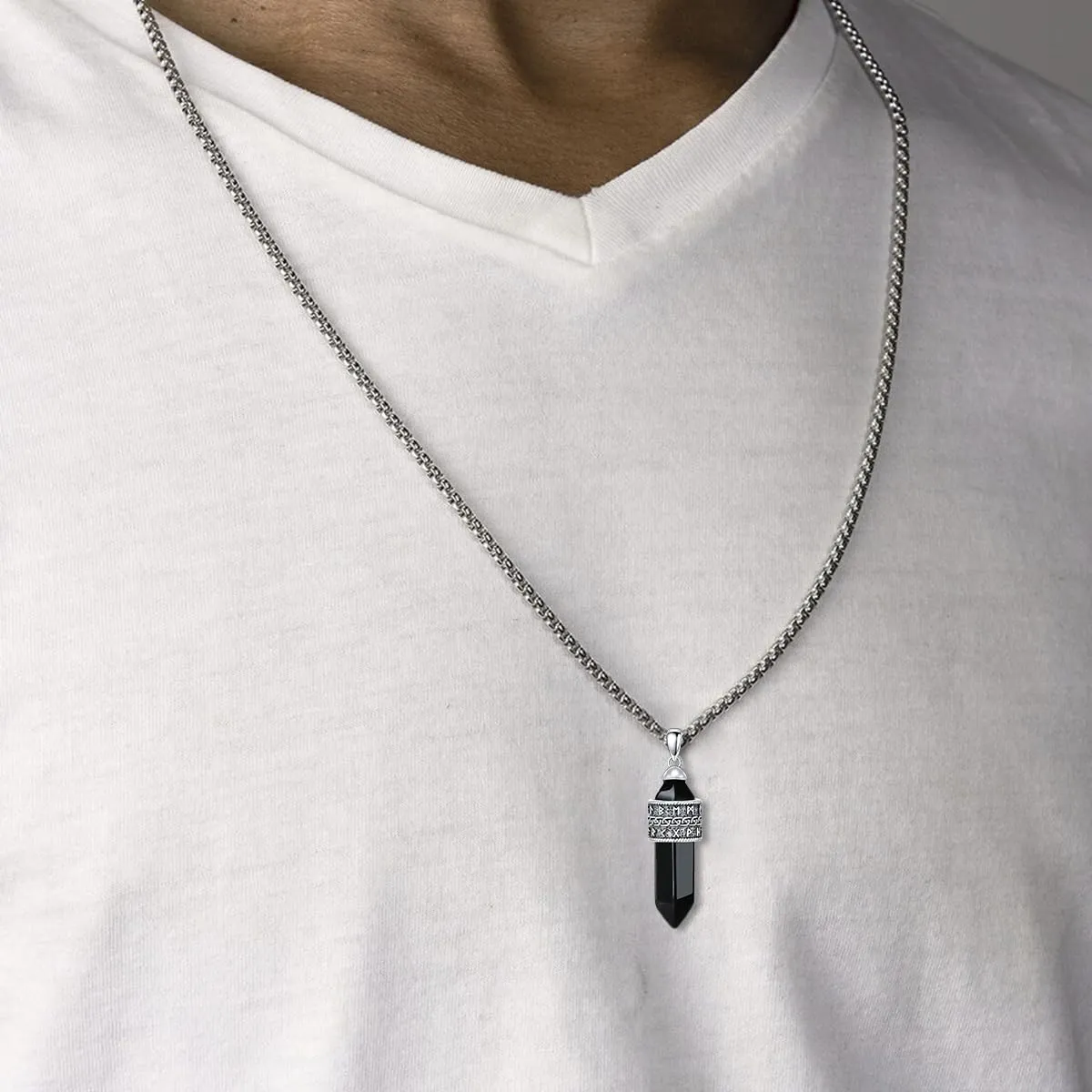 Viking Necklace 925 Sterling Silver Norse Nordic Jewelry for Men
